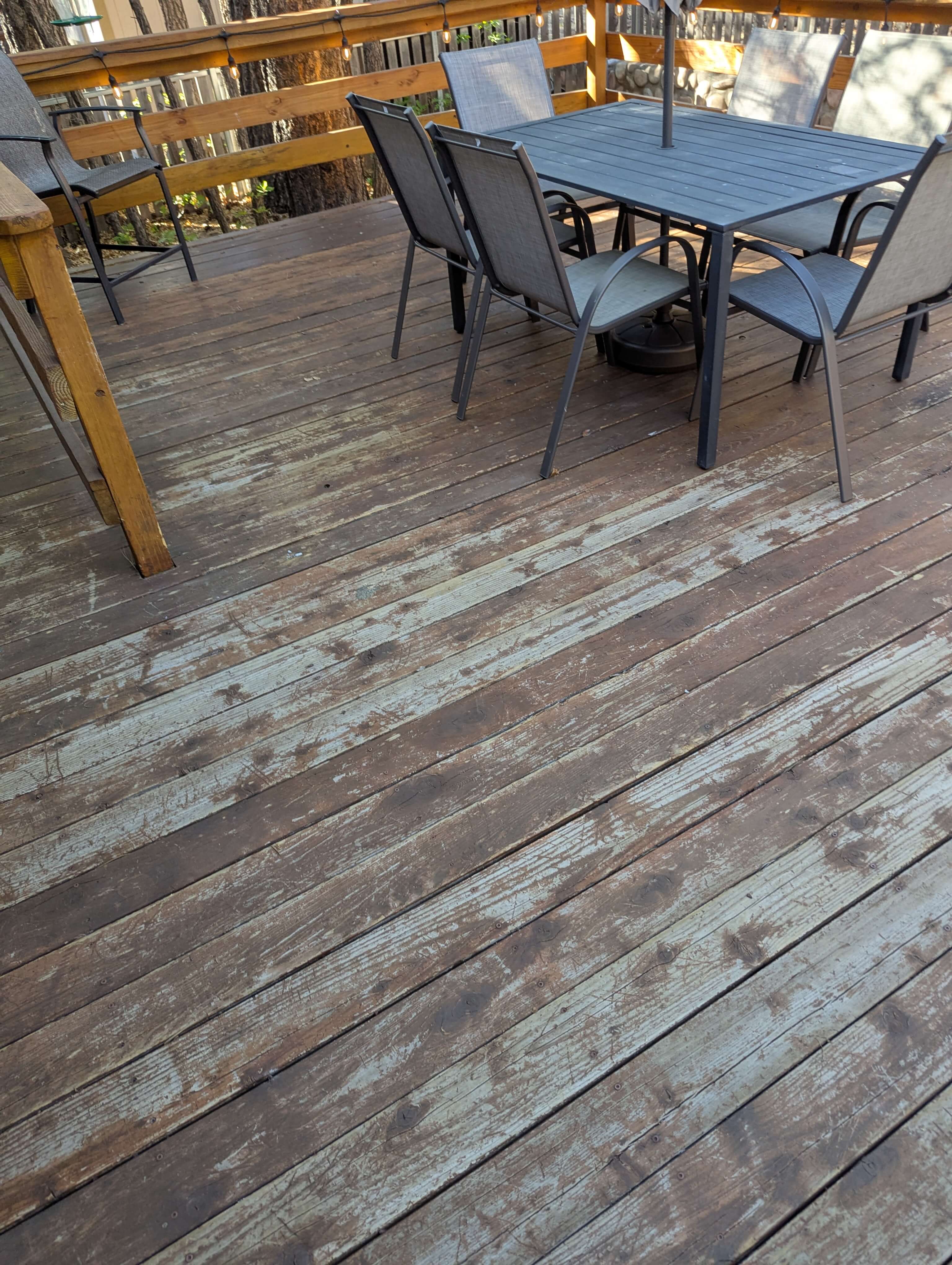 Pinetop Arizona Cedar Deck Restoration Before